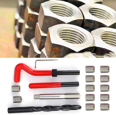 Dailygoods- Draad Reparatie Kit 17 Stuks - RVS Schroefdraad Inserts - M12x1.25 Boren - Installatie Tool - Helicoil Set