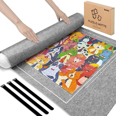 Puzzelmat voor 500/1000/1500 stukjes - Rol Puzzelmat met praktische opberg- en vervoersaccessoires