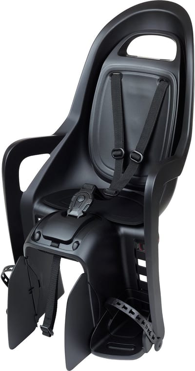 Polisport Groovy CFS/bagagedragerbevestiging - Black Series - zwart - fietsstoeltje - kinderzitje - achterzitje -fietszitje - voor achterdrager van een fiets of e-bike