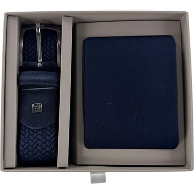 Carlo Lanza 600-316.100000  Donkerblauw Cadeaudoos Sokken En Riem