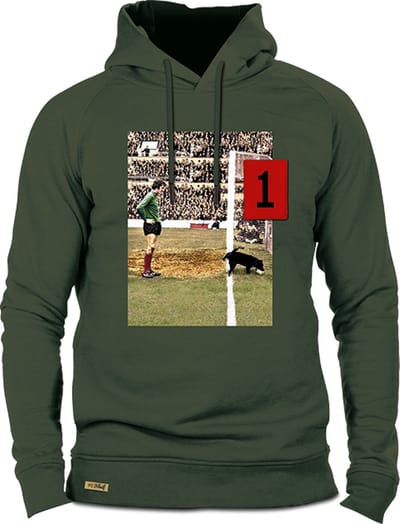 FC Kluif 'Onder de lat' hoodie groen - Maat S / Small - Heren lifestyle hoodie - Katoen