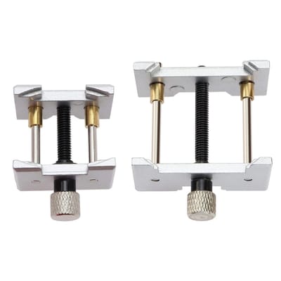 Dailygoods- Horlogehouder Verstelbaar - Horloge Houder - Multifunctioneel Gereedschap - Reparatie Tool - Slijtvast Legering - 2 Stuks - Horloge Klem