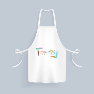 Akyol - lgbtq cadeau - Keukenschort - Lgbt - love is love - opdruk - lgbt - pride month - lgbtq vlag - gay pride - met tekst - opdruk - leuke pride spullen - verjaardag - cadeau - gift - 82 bij 71 cm