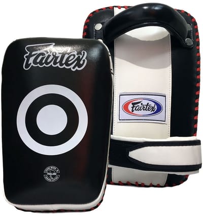 Fairtex KPLC1 - Trainingsschilden - Zwart/Wit - Ergonomisch - Hoogwaardige Koeienhuid