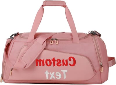 Sport Plunjezak - Weekendtas Gymtas - Reizen Sport - Aanpasbaar Borduurwerk - 24x12x2 inch - Zwart