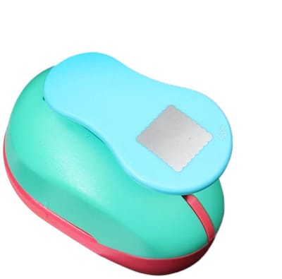 Vierkante Papierpons - Ambachtelijke Pons - Kaarten Maken - Geoptimaliseerd Kracht Systeem - 9x7x6cm - Willekeurig