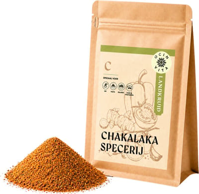Chakalaka Kruidenmix 100g – Zuid-Afrikaanse Kruiden met Tomaat, Kerrie & Chili – Licht Pittig voor Curry, Bonen, Groenten & Vegan Gerechten – Ocin Vita