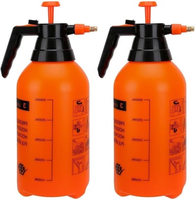 Handbediende Tuinspuiter van 2x 70oz - Verstelbare Messing Spuitmond voor Planten en Reiniging, Ideaal voor Tuinonderhoud en Besproeiing