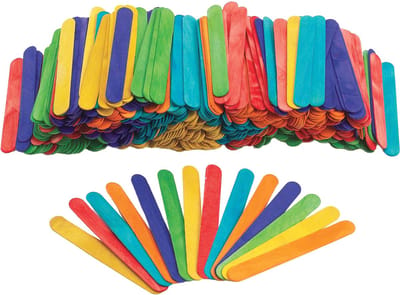 Colorations gekleurde houten knutselstokjes 500 stuks creatief speelgoed.