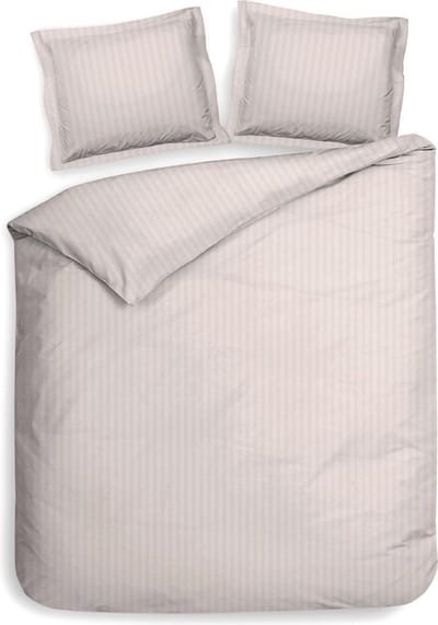 Heckett & Lane Uni Stripe Dekbedovertrek - Litsjumeaux - 260x200/220 cm - Rosewater