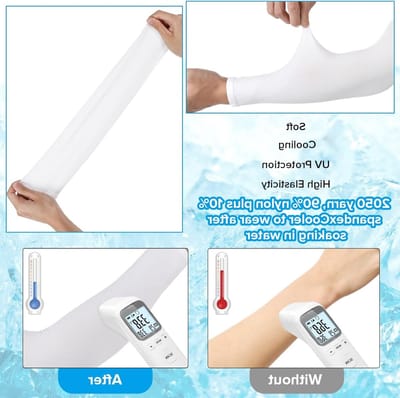 Koelende Armbanden voor Mannen en Vrouwen - UPF 50 UV Bescherming, Zonnebescherming, Compressie, Ideaal voor Fietsen, Golf en Sportactiviteiten