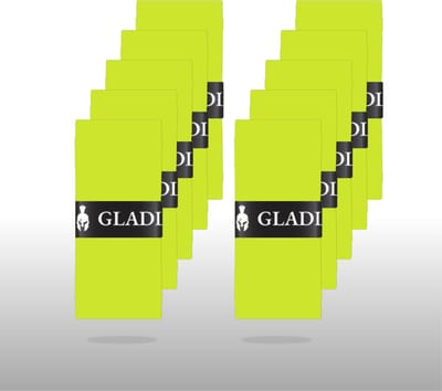 Gladiator Racket Overgrips - geel - 10 stuks - extra comfortabel - tennis - padel - pickleball