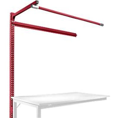Opbouwframe met giek, Aanbouwtafel STANDAARD werktafel-/werkbank UNIVERSAL/PROFI, 1500 mm, robijnrood