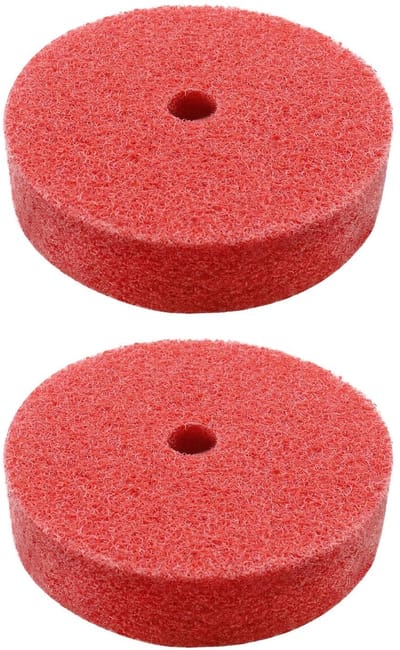 Cosensi- Polijstschijf 75x20x10mm - 2x Nylon Vezel - Fijn Polijsten - Antiblokkerend - Hoogwaardig Materiaal - Rood - Schuurpad