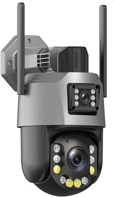 Beveiligingscamera - Wifi Camera - Buiten Bewaken - 50x Zoom Dubbele Lens - 120m Nachtzicht - Zwart