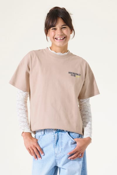 T-shirt met opdruk voor meisjes Garcia Breakfast Club