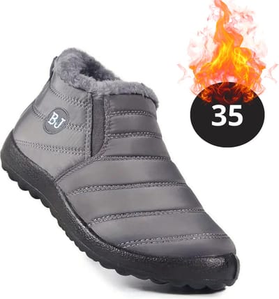 Nivard Snowboots - Sneeuwschoenen - Sneeuwboots - Dames - Wintersport - Ski - Skischoenen - Grijs - 35 - Warm