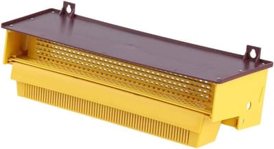 Bijenkorf Stuifmeelval - Bijenpollenverzamelaar - Stuifmeel Verzamelen - Verwijderbare Ventilatie Lade - 39x14x10 cm - Geel