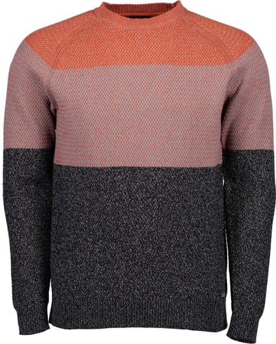 Blue Seven heren trui oranje/roest/grijs - maat M