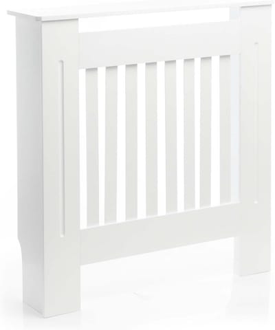 Radiatorombouw - Verwarmingskast - Interieur Verfraaien - Lameloptiek Ontwerp - 78 x 19 x 82 cm - Wit