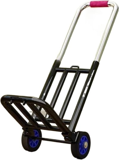 Opvouwbare Steekwagen - Boodschappentrolley Bagagekar - Zware Lasten Verplaatsen - Verstelbare Trapklimmer - 70 kg Laadvermogen - Zwart