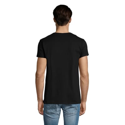 SOLS Heren Imperial V Hals T-shirt (Diep zwart)