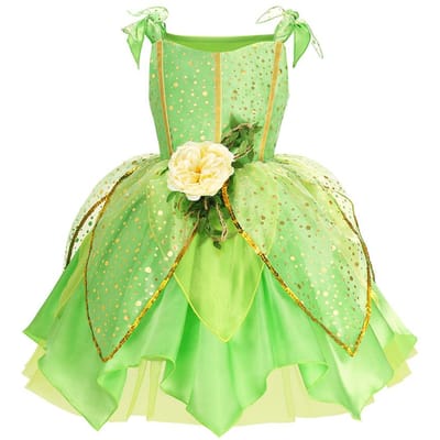 Costume Cosplay Princesse Enfant Fille Robe Reine des Neiges Halloween Carnaval Vêtements Mignons Cosplay Vêtements de Soirée pour 2-10 Ans 2-3T(100) beige