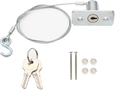 Noodontgrendeling Garagedeur - Sleutelslot Kabel - Stroomuitval Toegang - Universele Compatibiliteit - 61 x 254 cm - Zilver