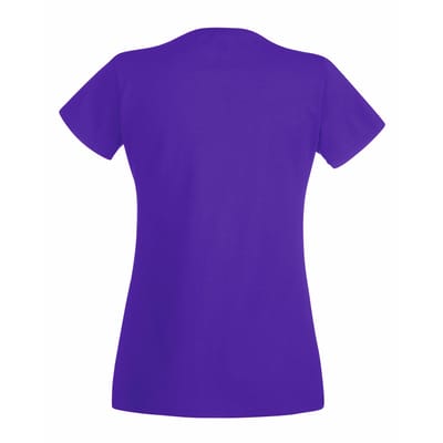 Fruit of the Loom Dames/vrouwen Lady-Fit Valueweight Short Sleeve T-Shirt (Pak van 5) (Paars)