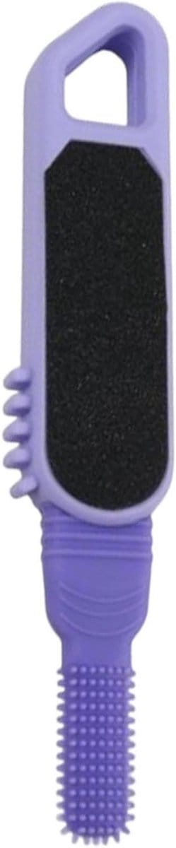 Siliconen Voetborstel - Eeltverwijderaar Voetvijl - Voetverzorging Thuis - Dubbele Kop Ontwerp - 218 cm - Blauw