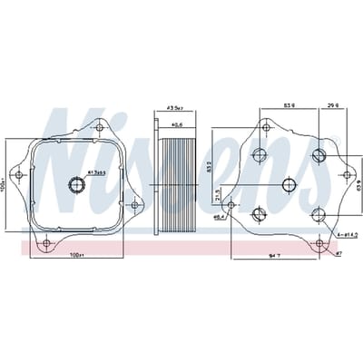 Olie radiator, motorolie NISSENS 91421