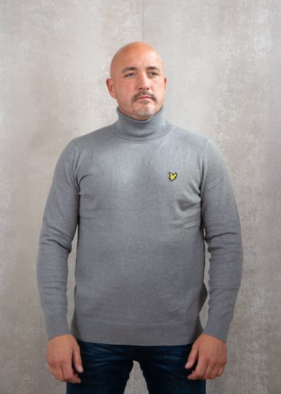Lyle & Scott Cotton Merino Turtleneck Jumper