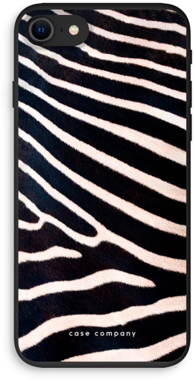 Case Company® - Hoesje geschikt voor iPhone SE 2020 hoesje - Zebra - Biologisch Afbreekbaar Telefoonhoesje - Bescherming alle Kanten en Schermrand