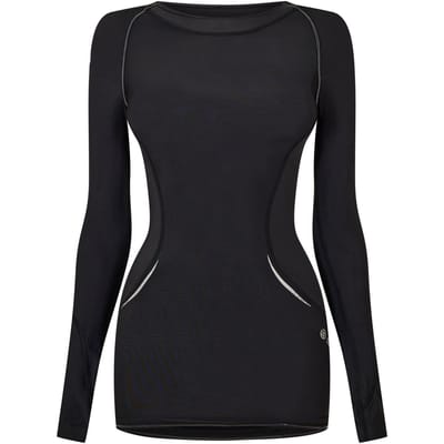 Skins A400 basislaagshirt met lange mouwen voor dames (Zwart)