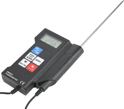 Dailygoods- Digitale Thermometer met Sensor - Temperatuurmeetapparaat - Thermokoppelsonde - LED-display - Geheugenfunctie - Celsius/Fahrenheit schakeling - Temperatuurmeter