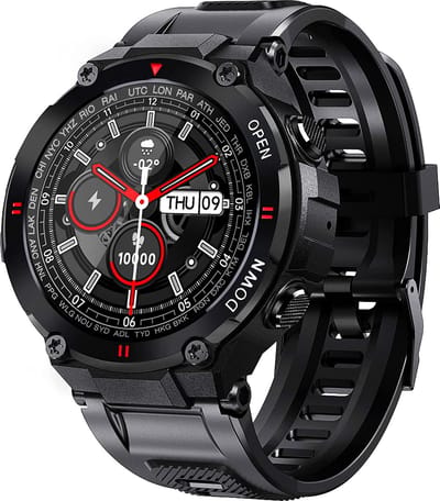 Fance Smartwatch - Zwart - Smartwatch Heren & Dames - HD Touchscreen - Horloge - Stappenteller - Bloeddrukmeter - Saturatiemeter - 45mm
