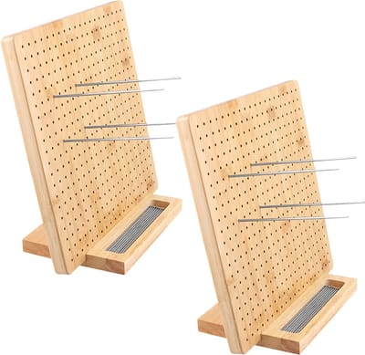 Somstyle Haakbord voor Granny Squares - 2 Stuks - Bord voor Haakwerk - 28 x 28 CM - Blokkeerbord Haken - Bruin