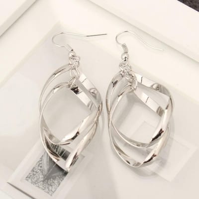 Koreaanse Lange Statement Oorbellen Geometrisch Hol Blad Kwastje Dangle Druppel Oorbel Voor Vrouwen Mode Sieraden Oorbellen Brincos white