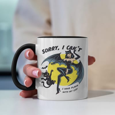 Creasowl® - Plans with my cat heks - Koffiemok met spreuk - Cadeau voor vrouw - Koffie mok - Grappige cadeaus - Theemok - Koffiebeker - Kado - Grappige mok - Cadeautje voor haar - Mokken en bekers - Verjaardag cadeau - Mok met tekst - Collega Cadeau