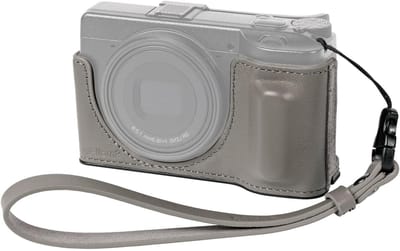 Leren Camera Tas Kit voor RICOH GR IV/GR III/GR IIIx - Vintage Half-Body Shell met Schouderband en Bescherming voor Fotografie