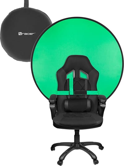 Tracer - Green Screen - scherm 110cm fotografische achtergrond - Voor bureaustoel - Achtergronddoek