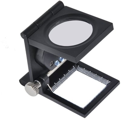 Dailygoods - Draagbaar Vergrootglas - 10x Vergroting - Met LED-lamp - Zwart - Voor Textiel en Sieraden - Ideaal voor Reparatie en Detailwerk