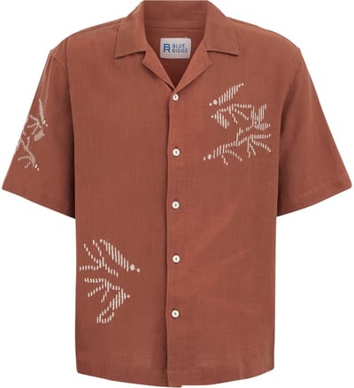 WE Fashion Heren relaxed fit overhemd met embroideries