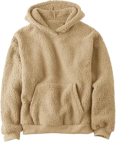 Kinder Hoodie - Teddy Fleece Trui - Warm Blijven - Met Handige Zakken - Unisex