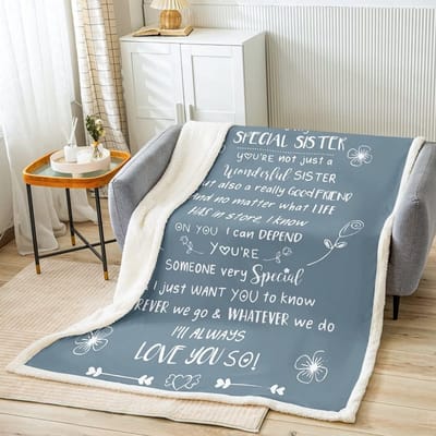 Pluche Fleece Worpdeken voor Zussen - Zacht en Lichtgewicht Plaid voor Bank en Bed (150x200 cm)