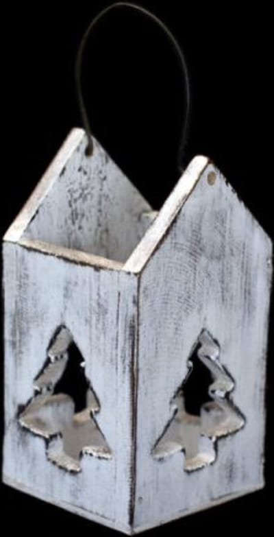 Deco | Waxinehouder + glas | Huisje