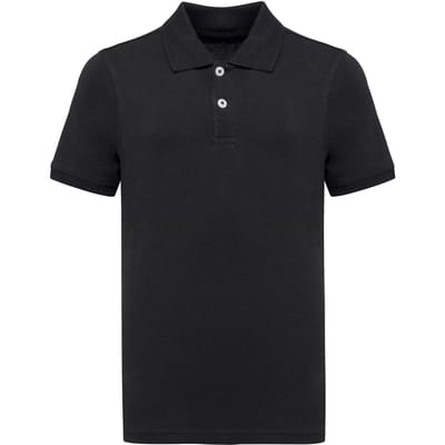 Native Spirit Ecologische kinderpolo in piquétricot NS209 - Black - 10/12 ans