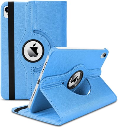 Hoes Geschikt voor iPad Air 11 inch (2024) M2 Hoes Licht Blauw, iPad Air 6th / 5th / 4th Generation Hoes (2024/2022/2020) - 360° draaibare Bookcase
