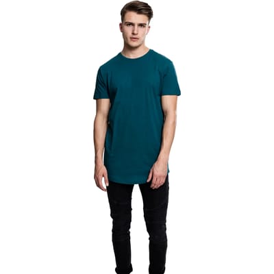 Urban Classics - Shaped Long Heren T-shirt - XS - Blauw