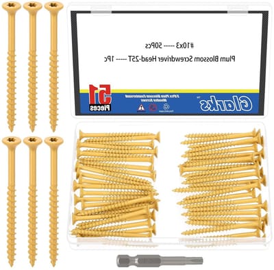 51 Stuks Dekscrews Kit 20 x 7 cm met Star Torx en T25 Boor, Perfect voor Hout en Landschapsarchitectuur
